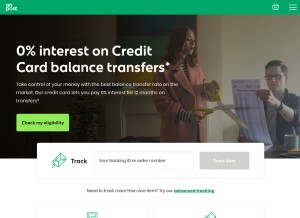 How anpost.com looks like on a tablet such as an iPad.