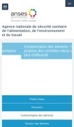 How anses.fr looks like on a mobile device such as an iPhone.
