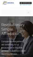 How ansoniacreditdata.com looks like on a mobile device such as an iPhone.