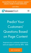 How answerdash.com looks like on a mobile device such as an iPhone.