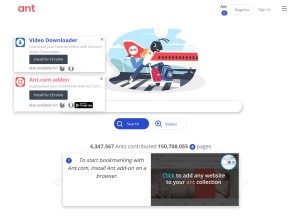 How ant.com looks like on a tablet such as an iPad.