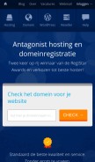 How antagonist.nl looks like on a mobile device such as an iPhone.