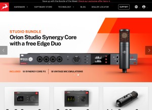 How antelopeaudio.com looks like on a tablet such as an iPad.