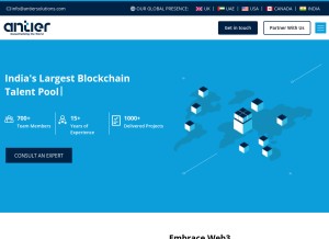 How antiersolutions.com looks like on a tablet such as an iPad.