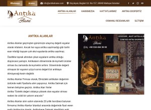 How antikahane.com looks like on a tablet such as an iPad.