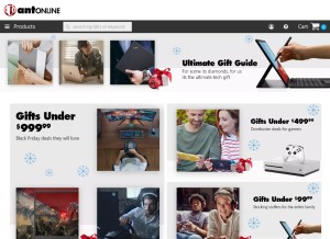 How antonline.com looks like on a tablet such as an iPad.