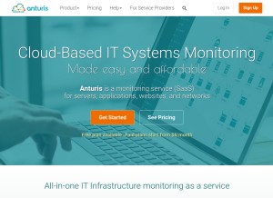 How anturis.com looks like on a tablet such as an iPad.