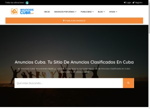 How anuncioscuba.net looks like on a tablet such as an iPad.