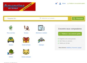 How anunciosdegraca.com.br looks like on a tablet such as an iPad.