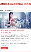 How anupamaserial.com looks like on a mobile device such as an iPhone.