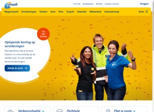 How anwb.nl looks like on a tablet such as an iPad.