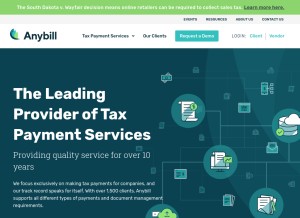 How anybill.com looks like on a tablet such as an iPad.