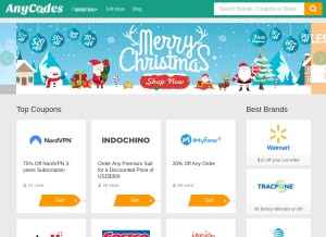 How anycodes.com looks like on a tablet such as an iPad.