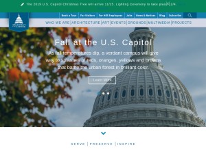 How aoc.gov looks like on a tablet such as an iPad.