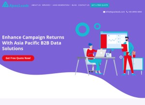 How apacleads.com looks like on a tablet such as an iPad.