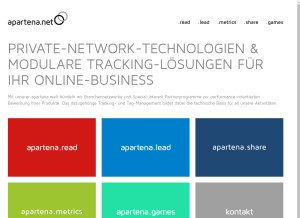 How apartena.net looks like on a tablet such as an iPad.
