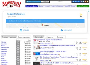 How apestan.com looks like on a tablet such as an iPad.