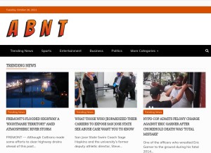 How apexbreakingnewstoday.com looks like on a tablet such as an iPad.