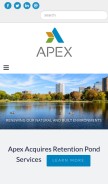 How apexcos.com looks like on a mobile device such as an iPhone.