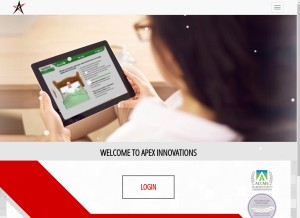 How apexinnovations.com looks like on a tablet such as an iPad.