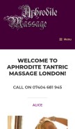 How aphrodite-massage.co.uk looks like on a mobile device such as an iPhone.