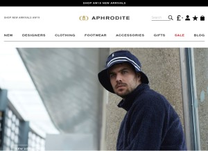 How aphrodite1994.com looks like on a tablet such as an iPad.