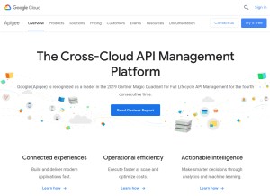 How apigee.com looks like on a tablet such as an iPad.