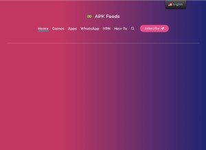 How apkfeeds.com looks like on a tablet such as an iPad.