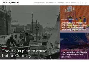 How apmreports.org looks like on a tablet such as an iPad.