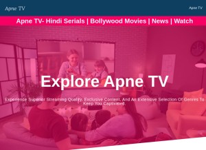 How apne-tv.app looks like on a tablet such as an iPad.