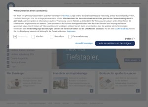 How apobank.de looks like on a tablet such as an iPad.