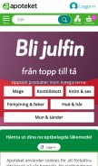 How apoteket.se looks like on a mobile device such as an iPhone.
