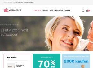 How apotheke-feldman.de looks like on a tablet such as an iPad.