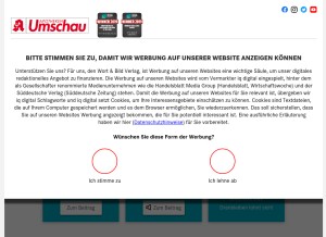 How apotheken-umschau.de looks like on a tablet such as an iPad.