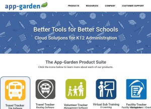 How app-garden.com looks like on a tablet such as an iPad.