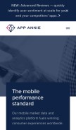 How appannie.com looks like on a mobile device such as an iPhone.