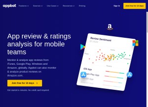 How appbot.co looks like on a tablet such as an iPad.