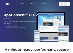 How appconsent.io looks like on a tablet such as an iPad.