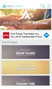How appcrawlr.com looks like on a mobile device such as an iPhone.