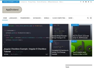 How appdividend.com looks like on a tablet such as an iPad.