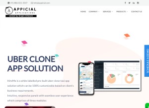 How appicial.com looks like on a tablet such as an iPad.