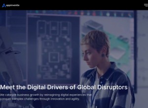 How appinventiv.com looks like on a tablet such as an iPad.