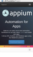 How appium.io looks like on a mobile device such as an iPhone.