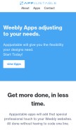 How appjustable.com looks like on a mobile device such as an iPhone.