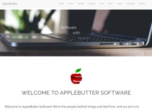 How applebutter.com looks like on a tablet such as an iPad.