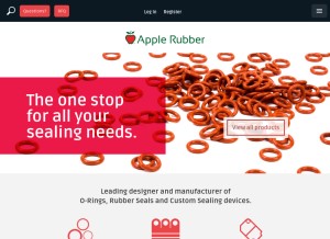 How applerubber.com looks like on a tablet such as an iPad.