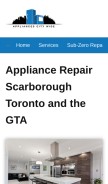 How appliancescitywide.com looks like on a mobile device such as an iPhone.