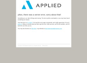 How appliedsystems.com looks like on a tablet such as an iPad.