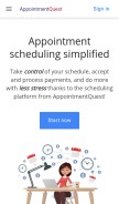 How appointmentquest.com looks like on a mobile device such as an iPhone.