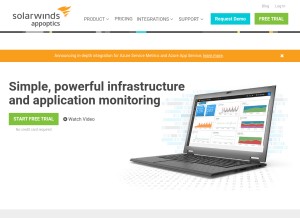 How appoptics.com looks like on a tablet such as an iPad.